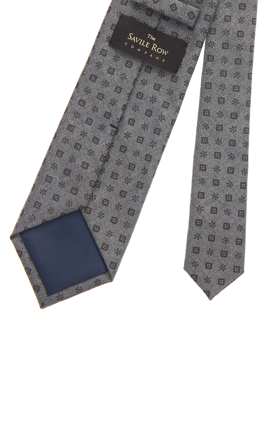 プレミアムレギュラータイ【HAND PRINT ON SUIT FABRIC】 グレー 2
