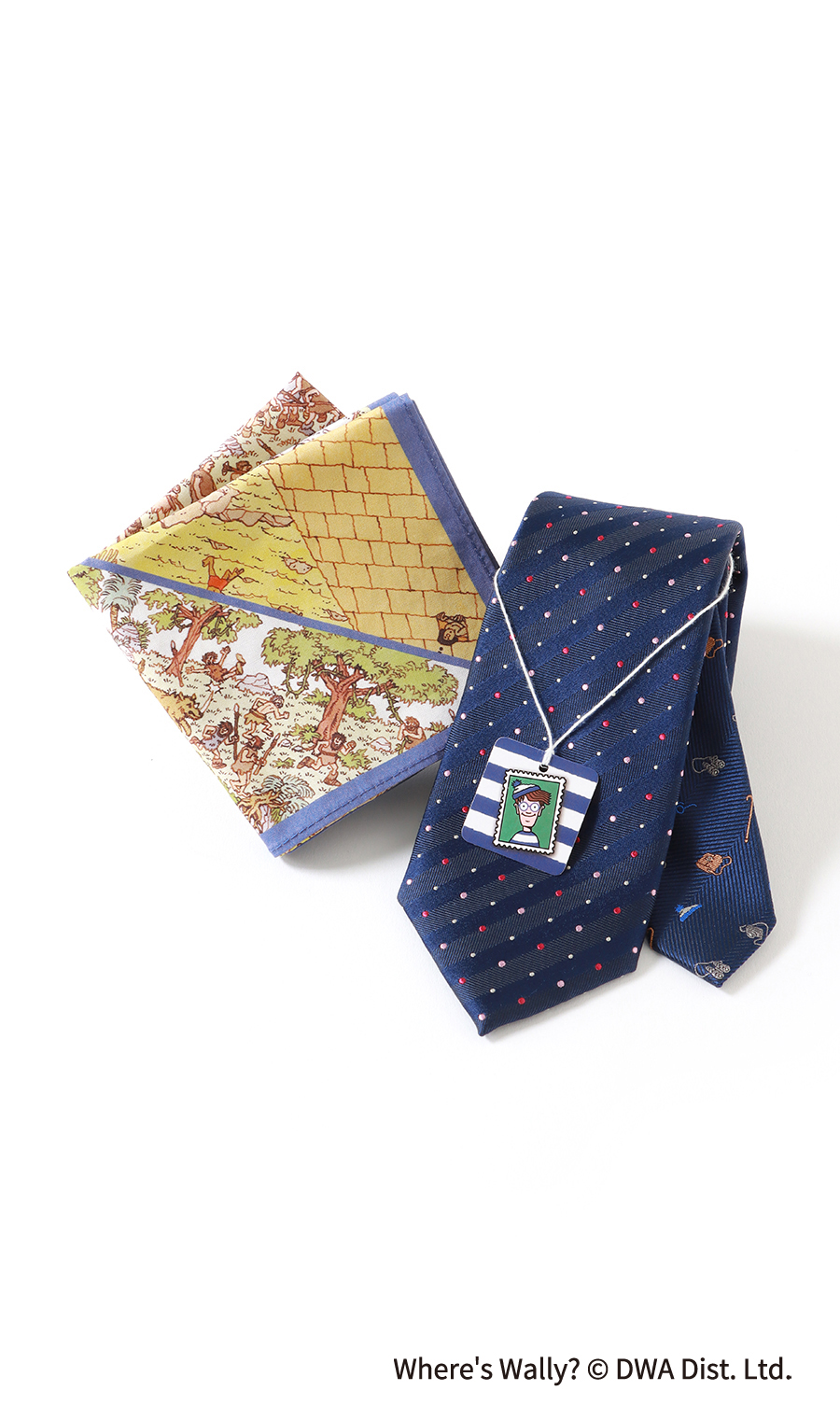 レギュラータイ・ハンカチセット【ウォーリーをさがせ！コラボ】 ネイビー 3