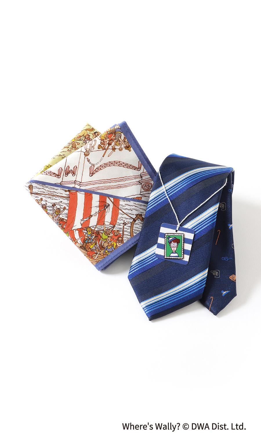 レギュラータイ・ハンカチセット【ウォーリーをさがせ!コラボ】 ネイビー 9