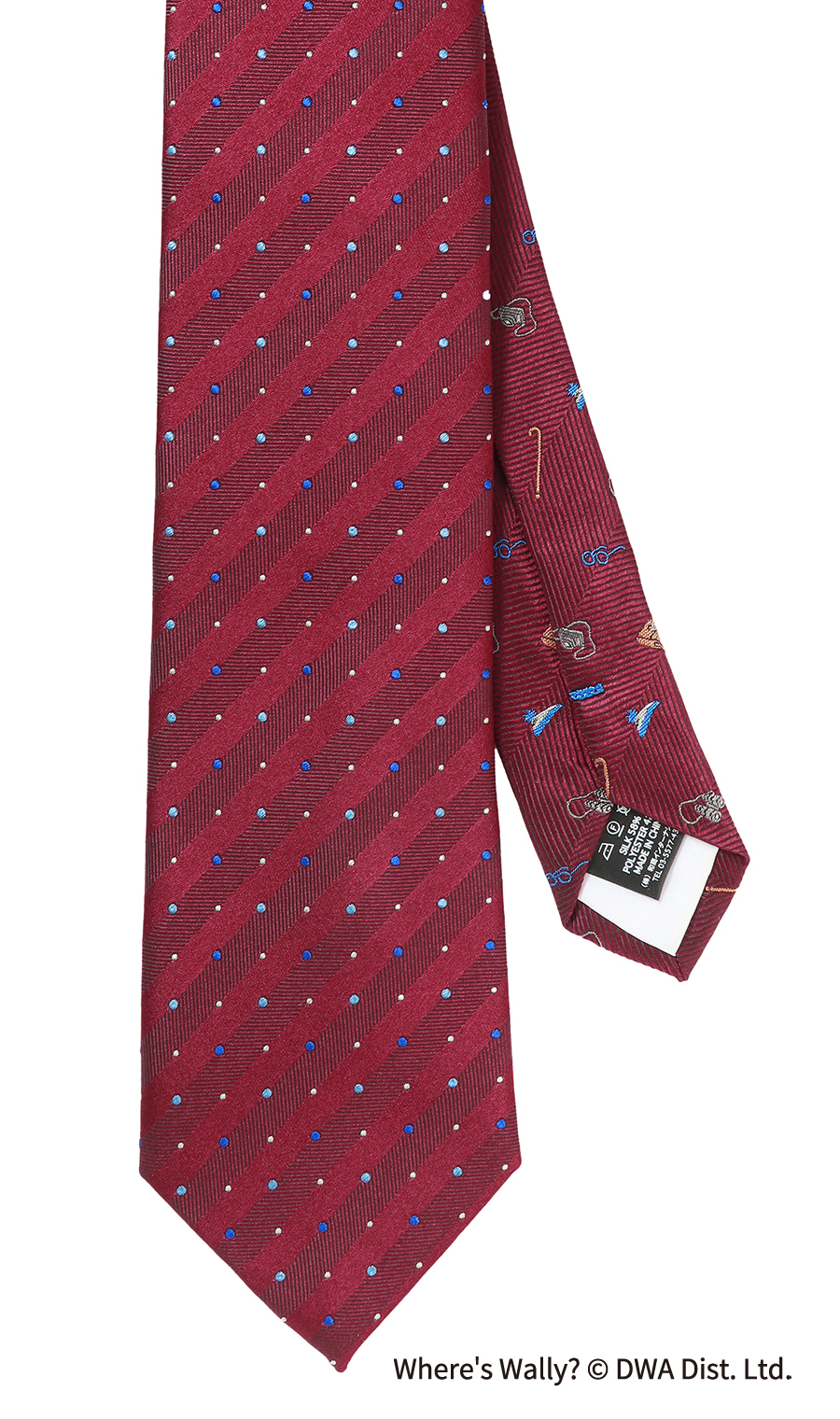 レギュラータイ・ハンカチセット【ウォーリーをさがせ！コラボ】 ワイン 3