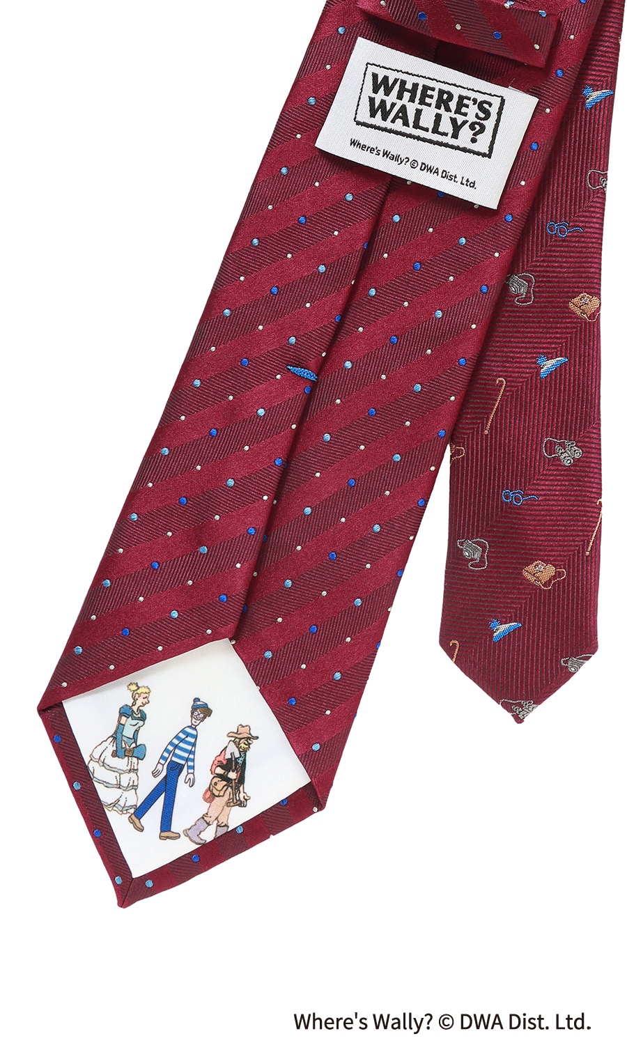 レギュラータイ・ハンカチセット【ウォーリーをさがせ！コラボ】 ワイン 3