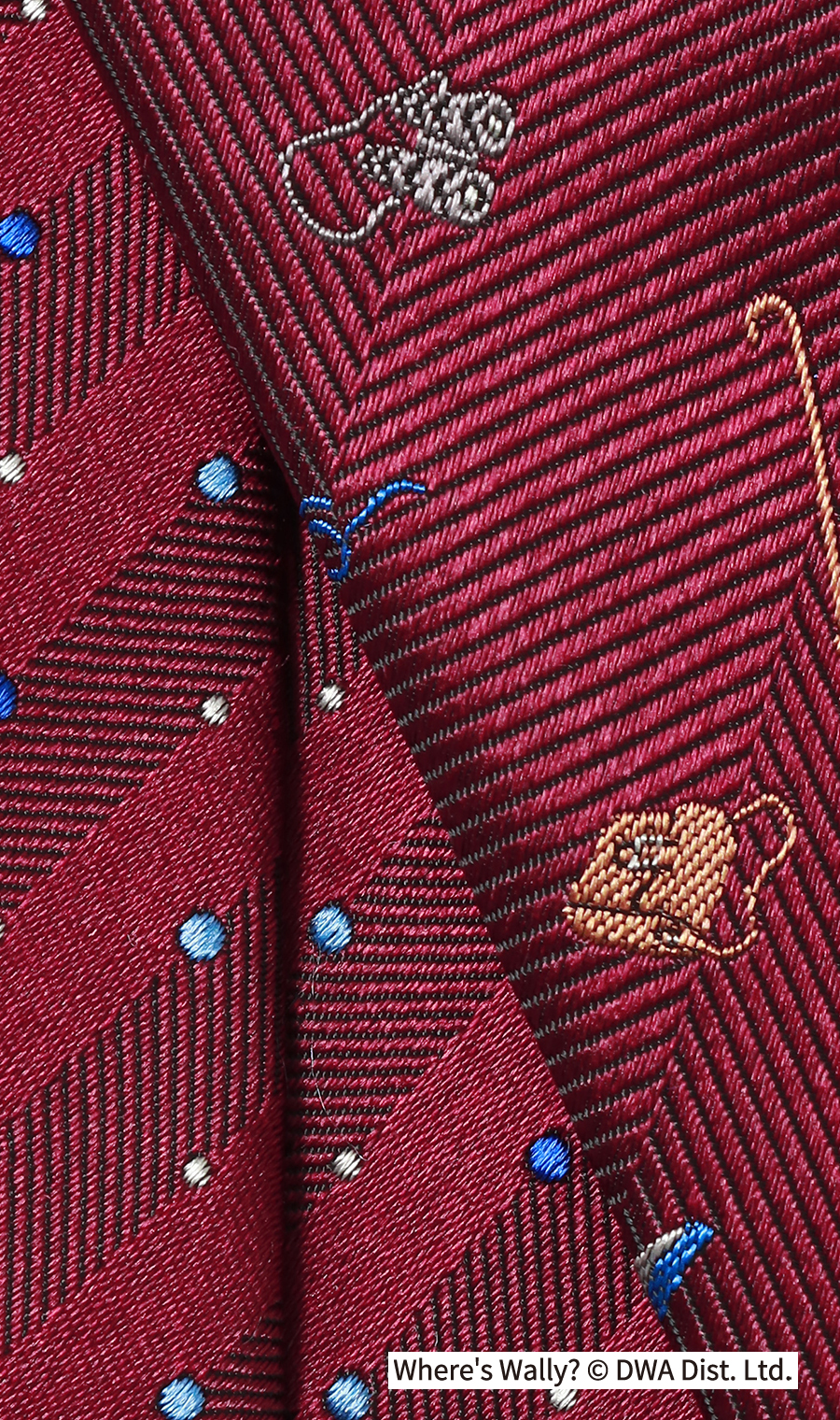 レギュラータイ・ハンカチセット【ウォーリーをさがせ！コラボ】 ワイン 3