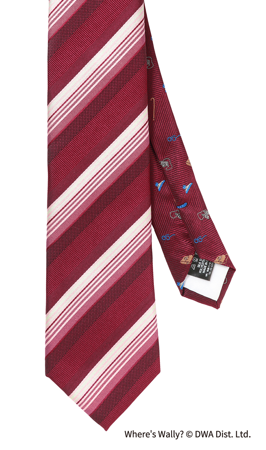 レギュラータイ・ハンカチセット【ウォーリーをさがせ！コラボ】 ワイン 9