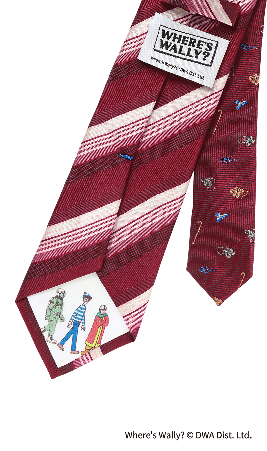 レギュラータイ・ハンカチセット【ウォーリーをさがせ！コラボ】 ワイン 9