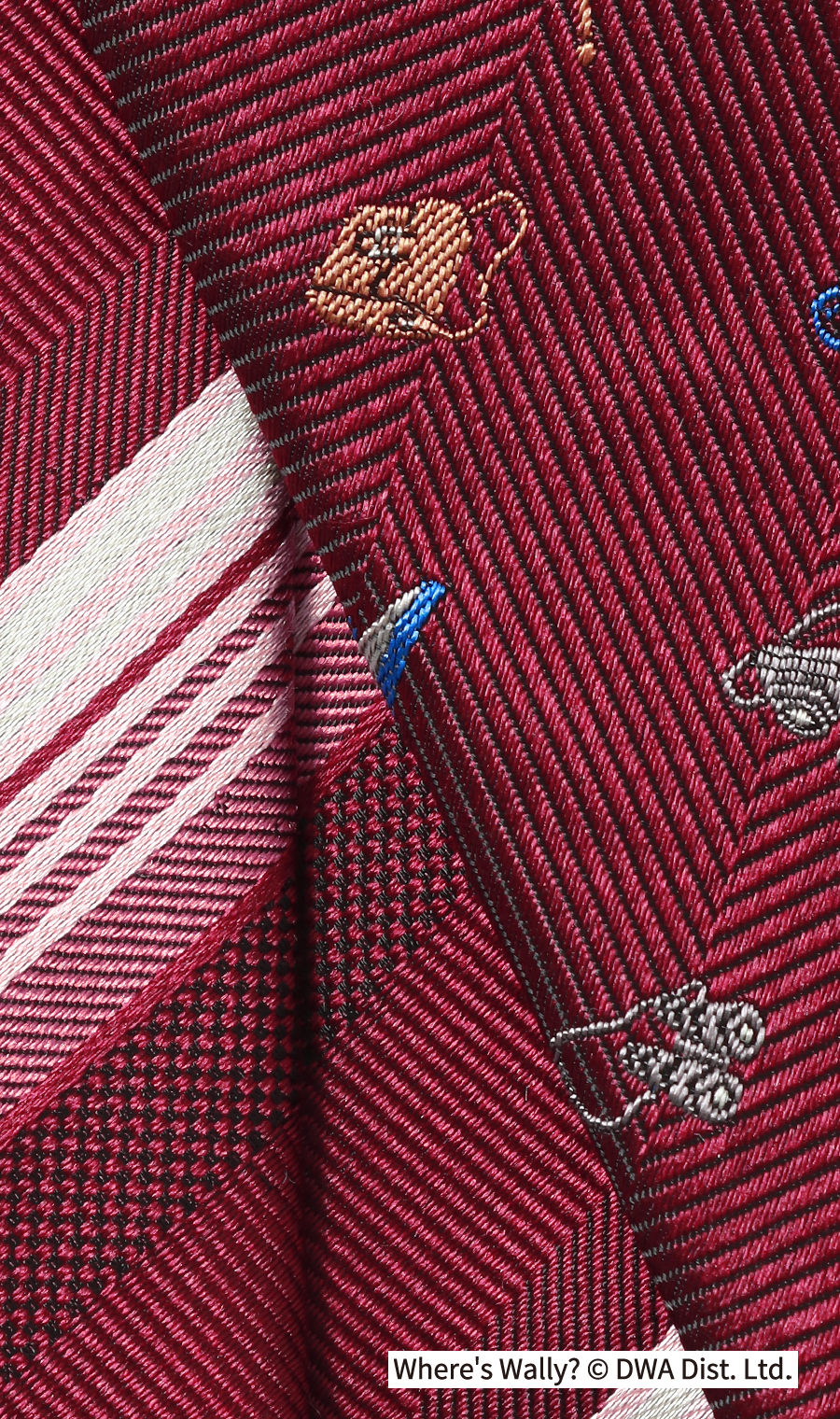 レギュラータイ・ハンカチセット【ウォーリーをさがせ！コラボ】 ワイン 9