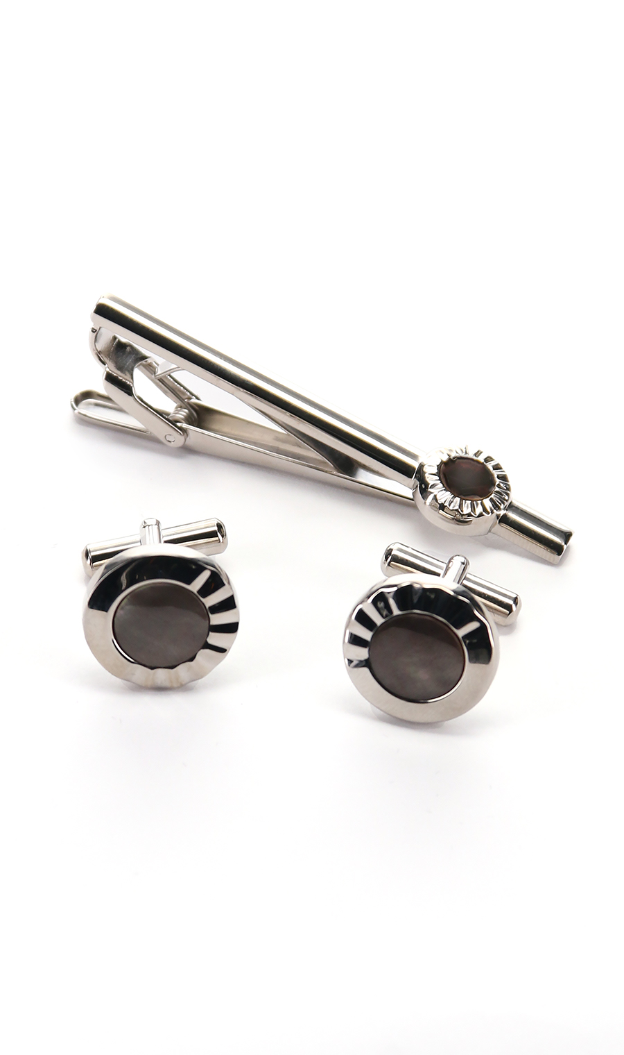 タイバー&カフリンクス【黒蝶貝】 シルバー 0