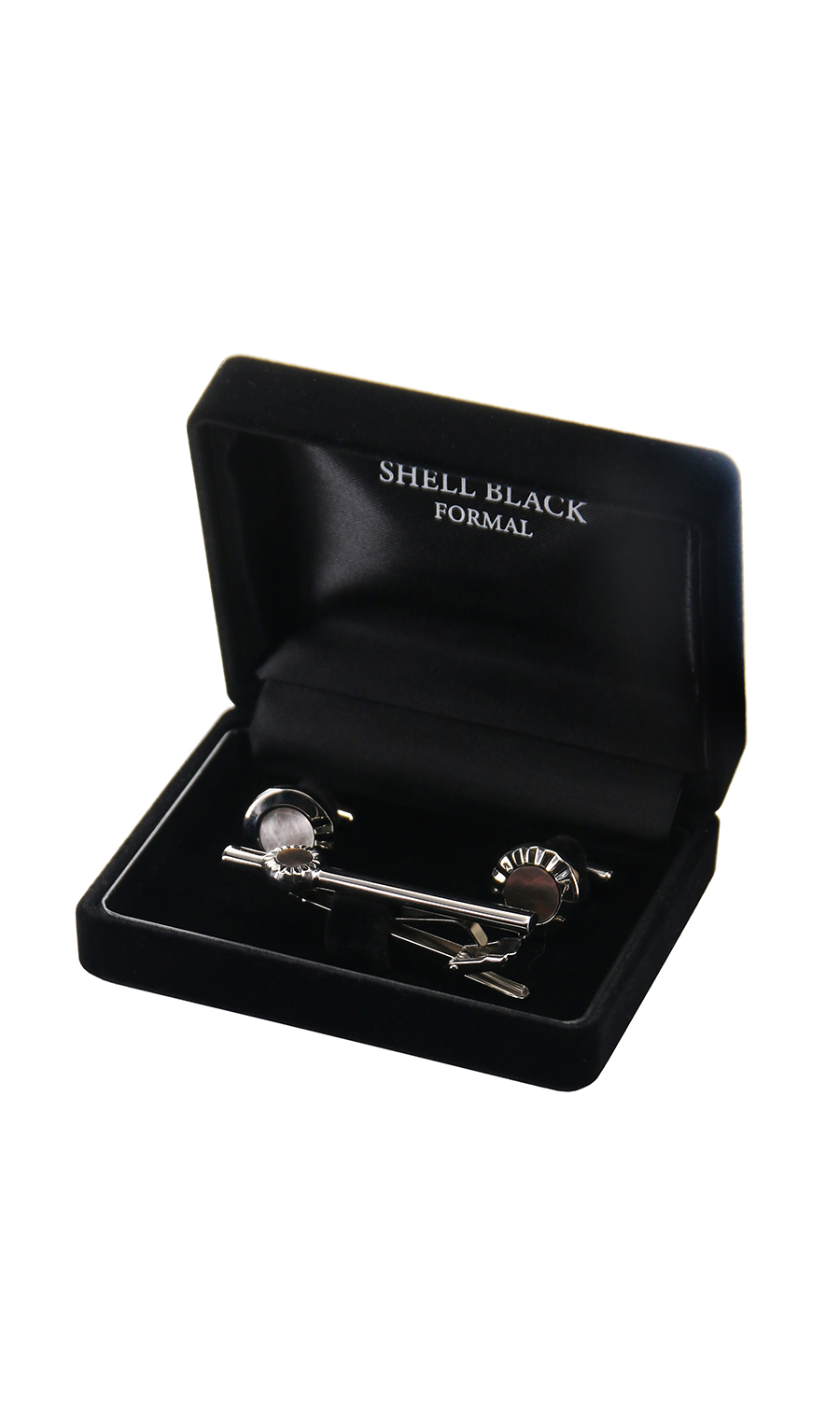 タイバー&カフリンクス【黒蝶貝】 シルバー 0