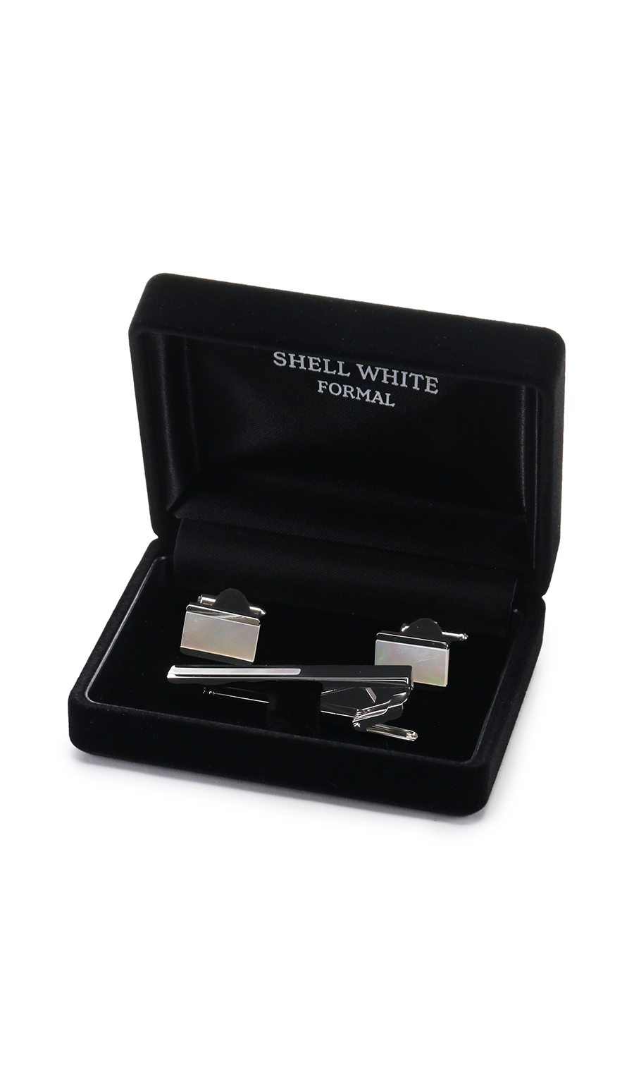 ■タイバー&カフリンクス【白蝶貝】【日本製】 シルバー 0