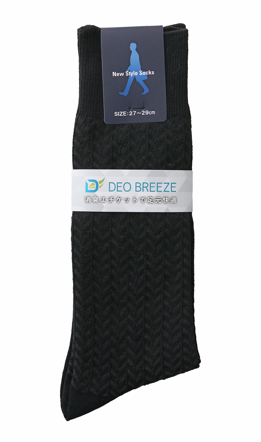メンズソックス(27～29㎝)【DEO BREEZE】 ブラック 4