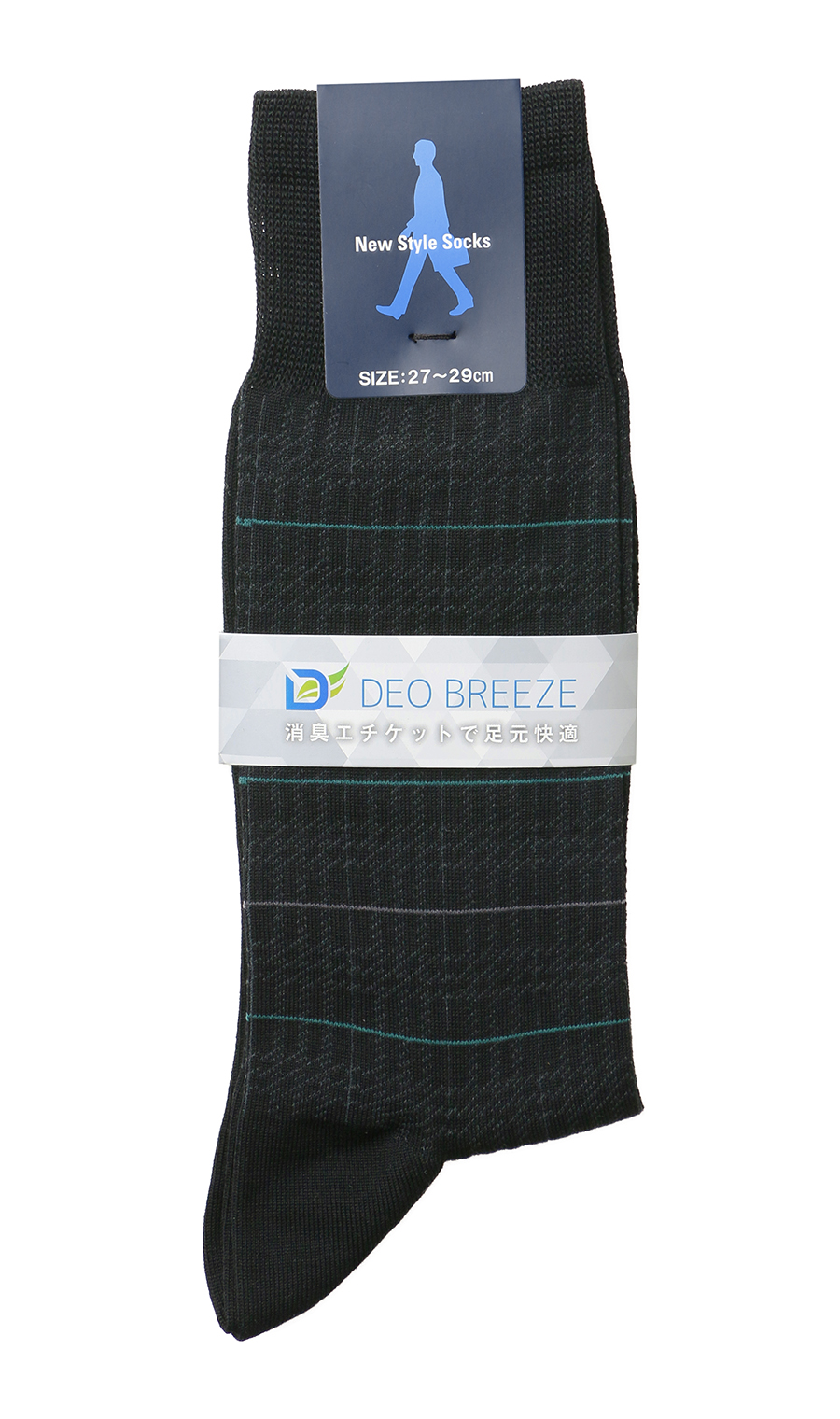 ソックス(27～29cm)【DEO BREEZE】 ブラック系 3