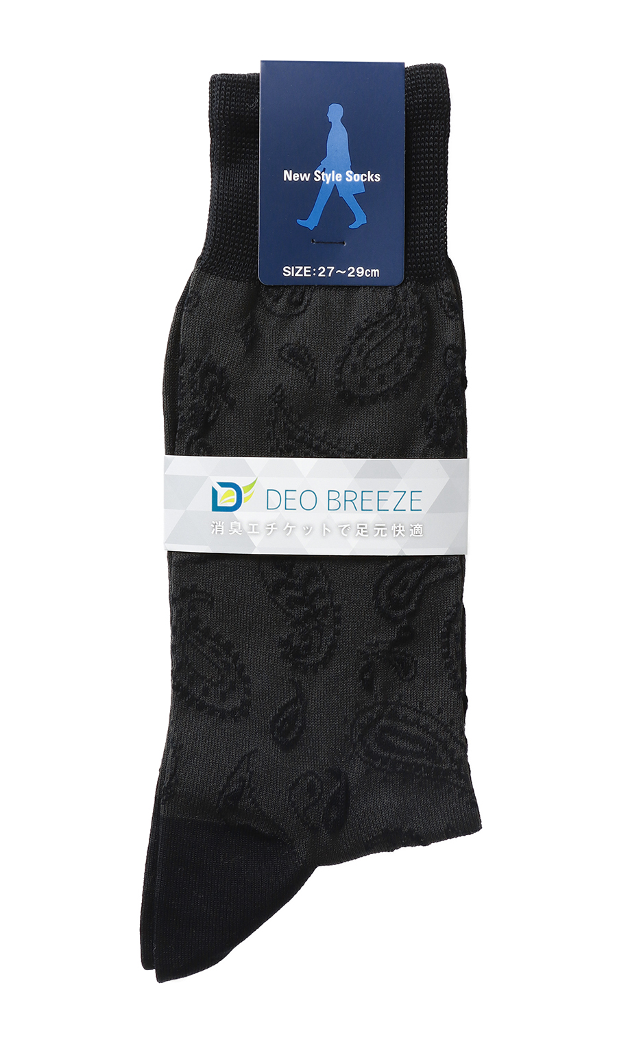 ソックス(27～29cm)【DEO BREEZE】 ブラック系 8