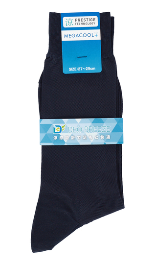 ソックス(27～29cm)【涼】【MEGACOOL+】【DEO BREEZE】