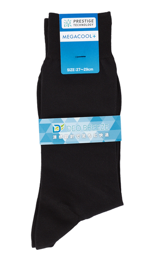ソックス(27～29cm)【涼】【MEGACOOL+】【DEO BREEZE】