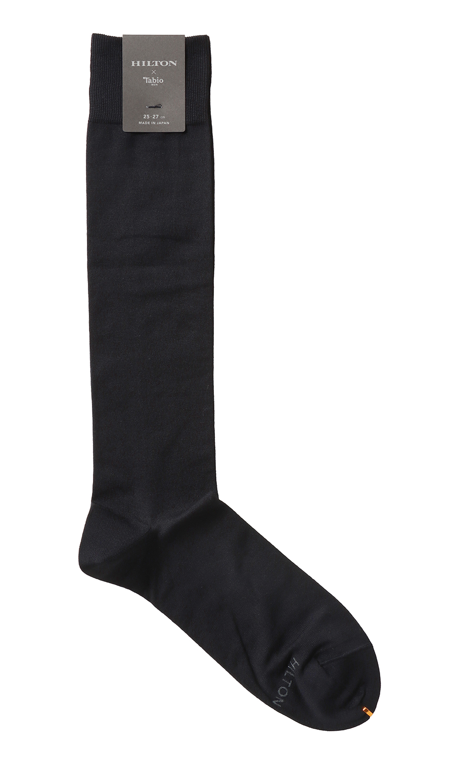 平無地ロングホーズ【HILTON×Tabio】【MADE IN JAPAN】(25~27cm) ブラック 1