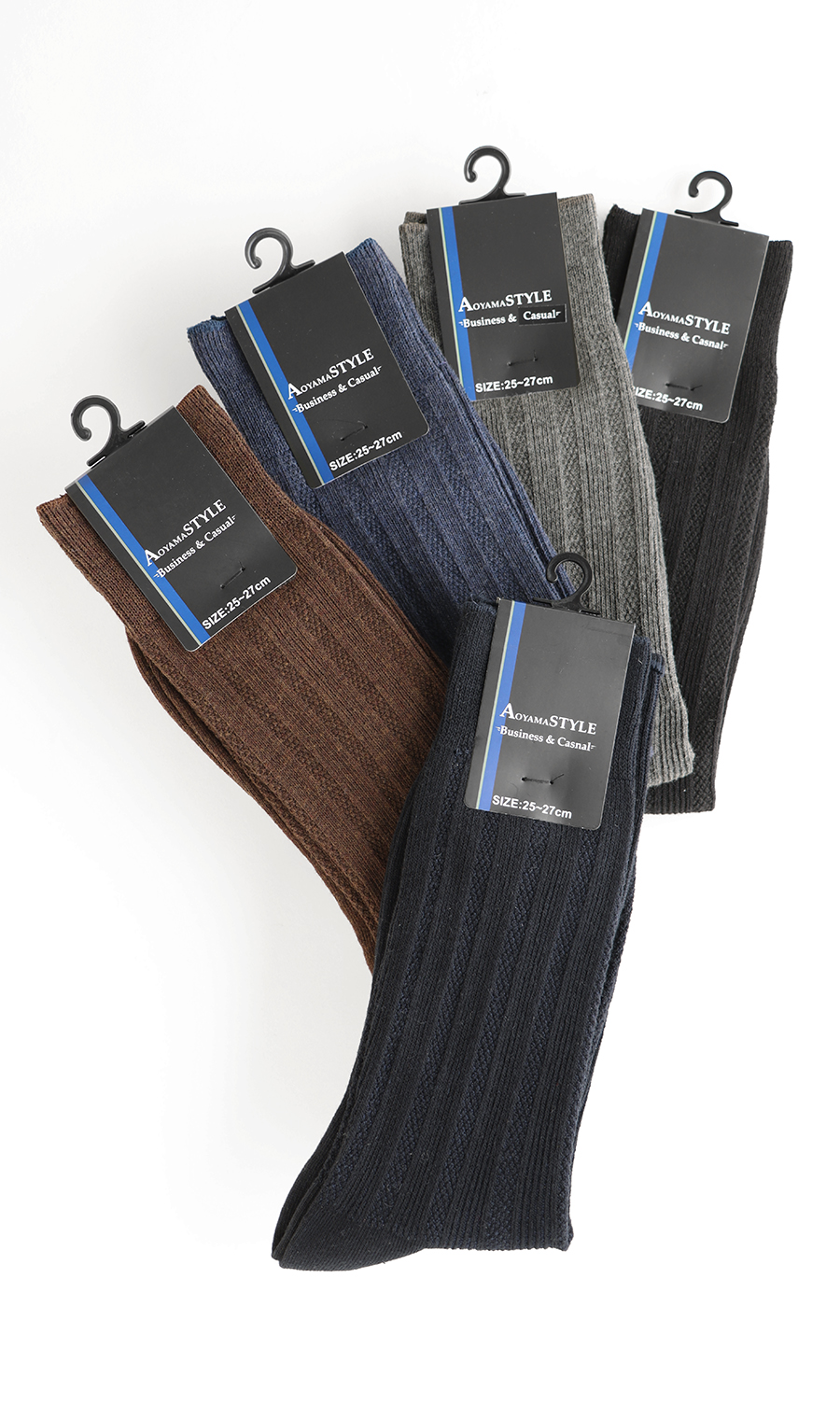 ソックス(25~27cm) ブラック系 4