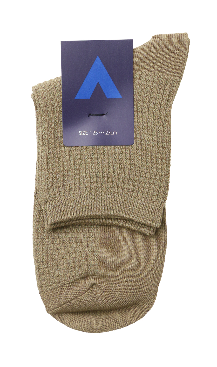 ショートソックス【リンクスワッフル】(25～27cm) グリーン系 1