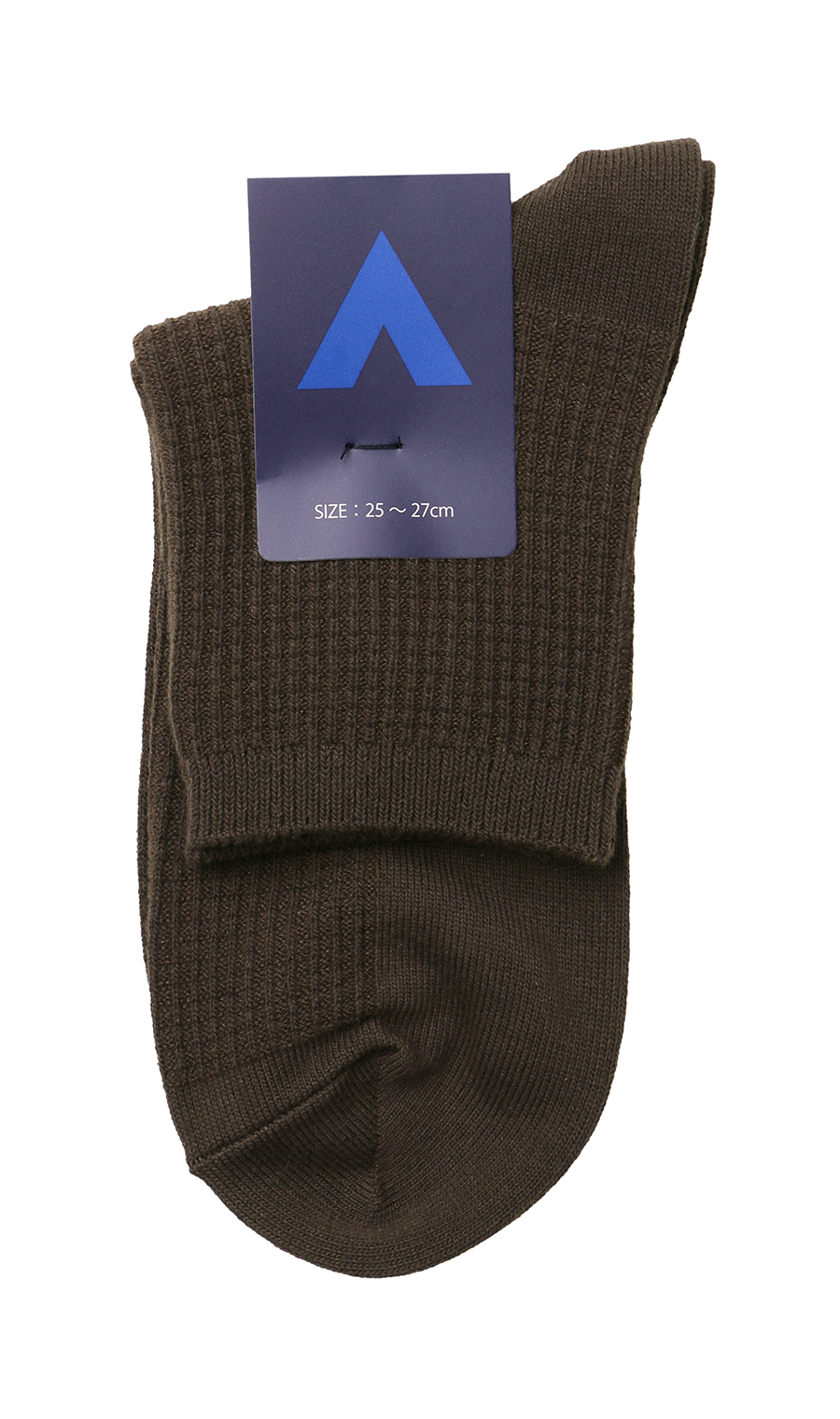 ショートソックス【リンクスワッフル】(25～27cm) ブラウン系 3