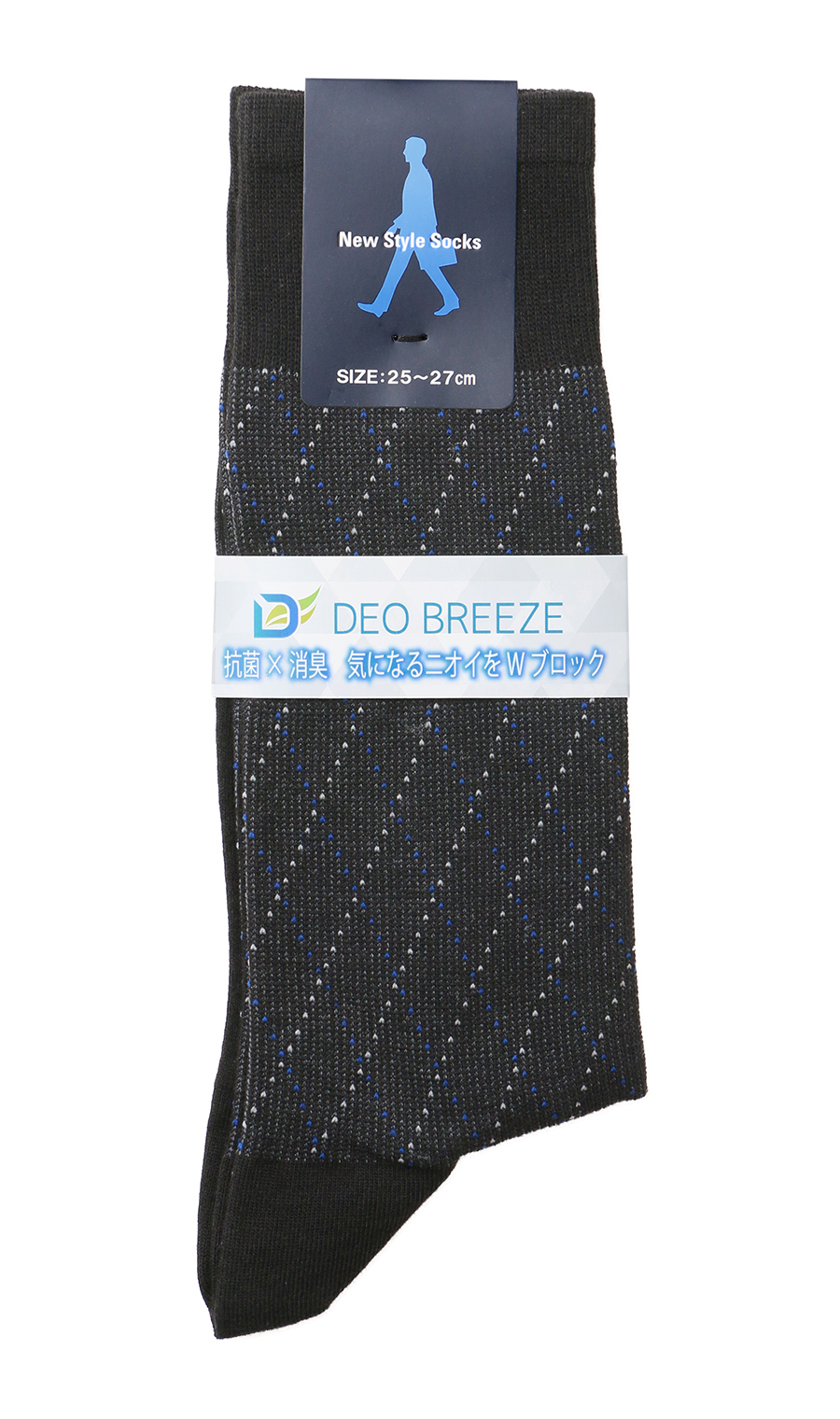 ソックス(25～27cm)【DEO BREEZE】 ブラック系 2