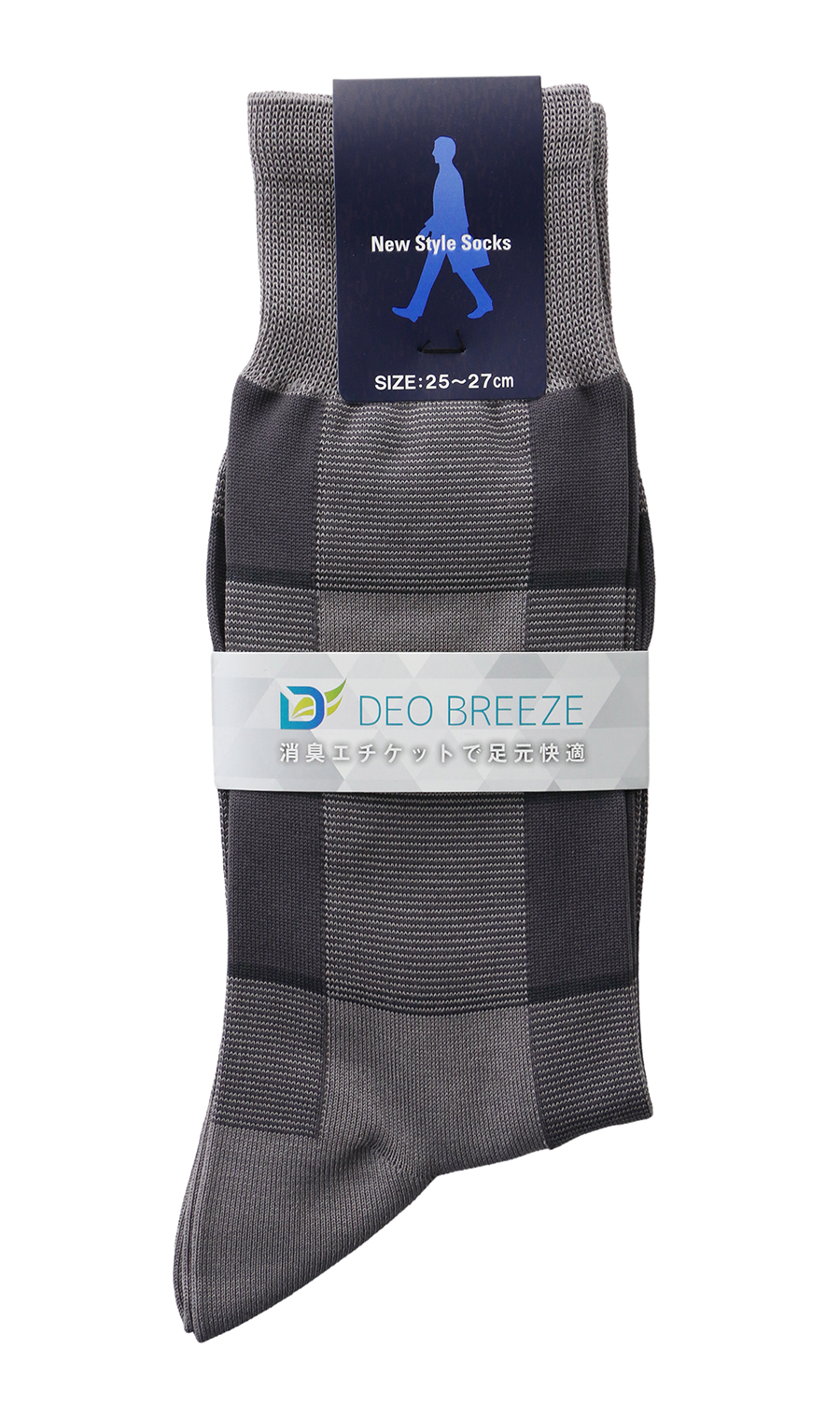 メンズソックス(25～27㎝)【DEO BREEZE】 グレー 4