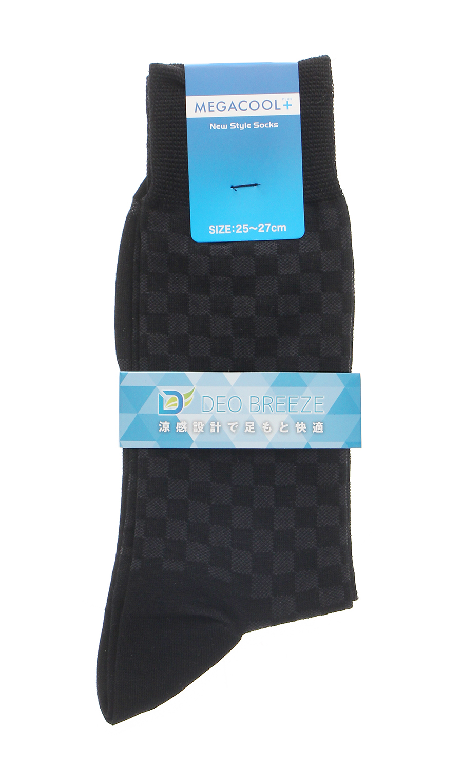 ソックス(25～27cm)【MEGACOOL+】【DEO BREEZE】 ブラック系 2