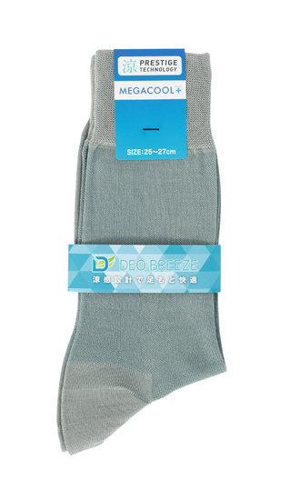ソックス(25～27cm)【涼】【MEGACOOL+】【DEO BREEZE】