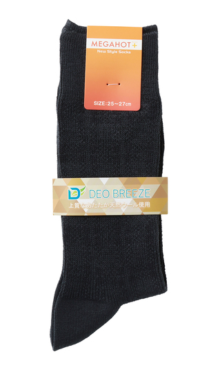 ソックス(25～27cm)【MEGAHOT+】【DEO BREEZE】