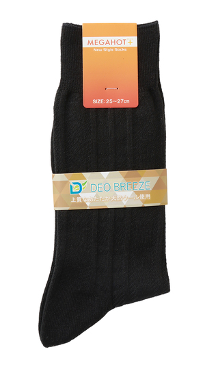 ソックス(25～27cm)【MEGAHOT+】【DEO BREEZE】