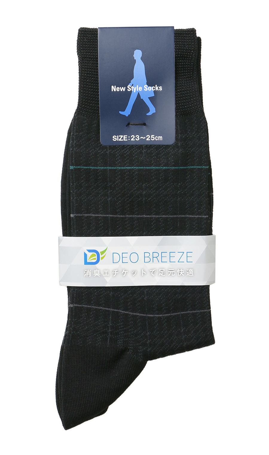 ソックス(23~25cm)【DEO BREEZE】 ブラック系 1