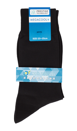 ソックス(23～25cm)【涼】【MEGACOOL+】【DEO BREEZE】