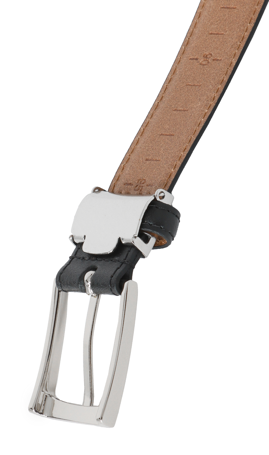 ピンバックルメンズベルト ブラックA 0