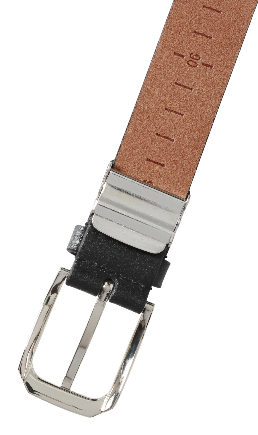 ピンバックルメンズベルト ブラック 2