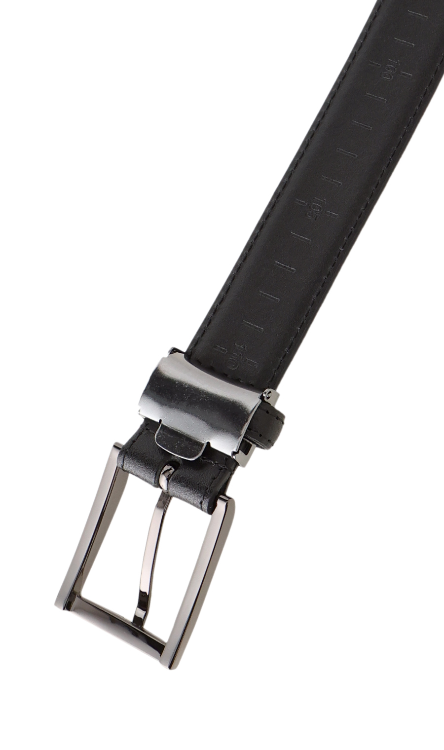 ■ピンバックルメンズベルト【ロングサイズ】 ブラック 1