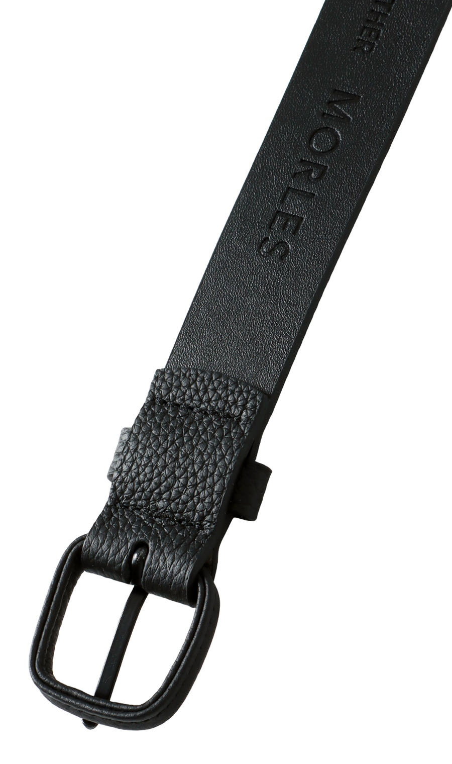 ピンバックルベルト【革巻きバックル】 ブラック 0