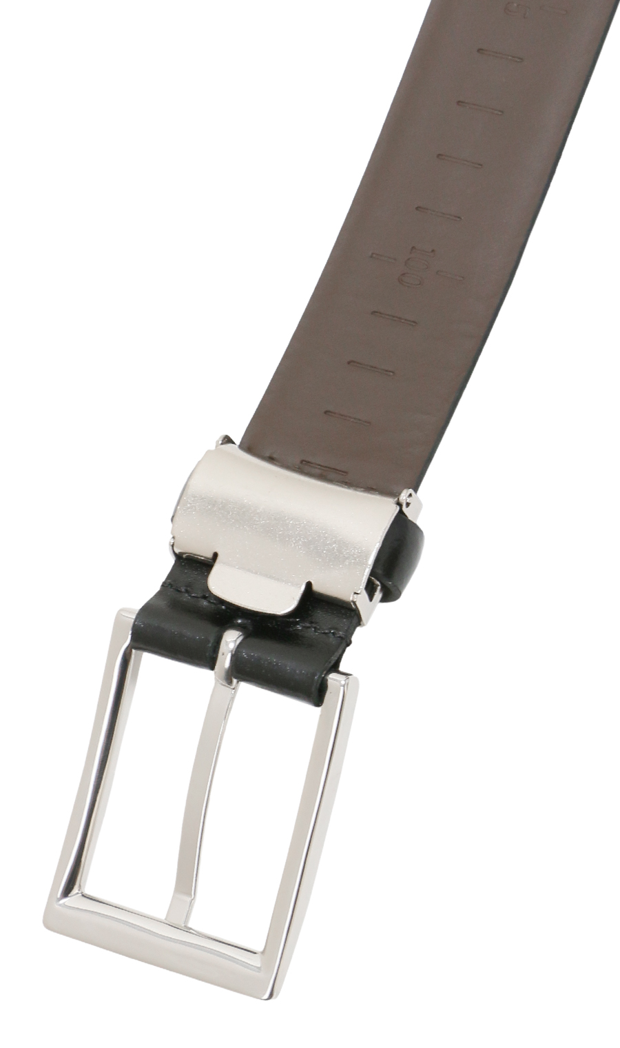 ピンバックルメンズベルト【ITALIAN LEATHER】【ロングサイズ】 ブラック系 0