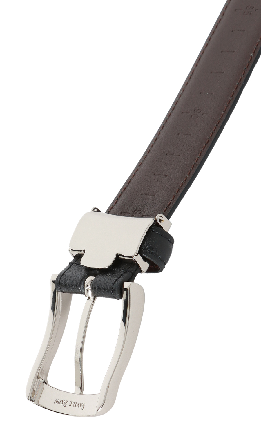 ■ピンバックルメンズベルト【バスクレザー】 ブラック 0