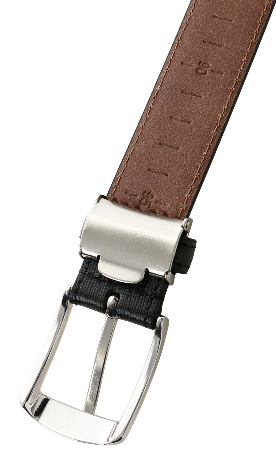 ■ピンバックルメンズベルト ブラック 2