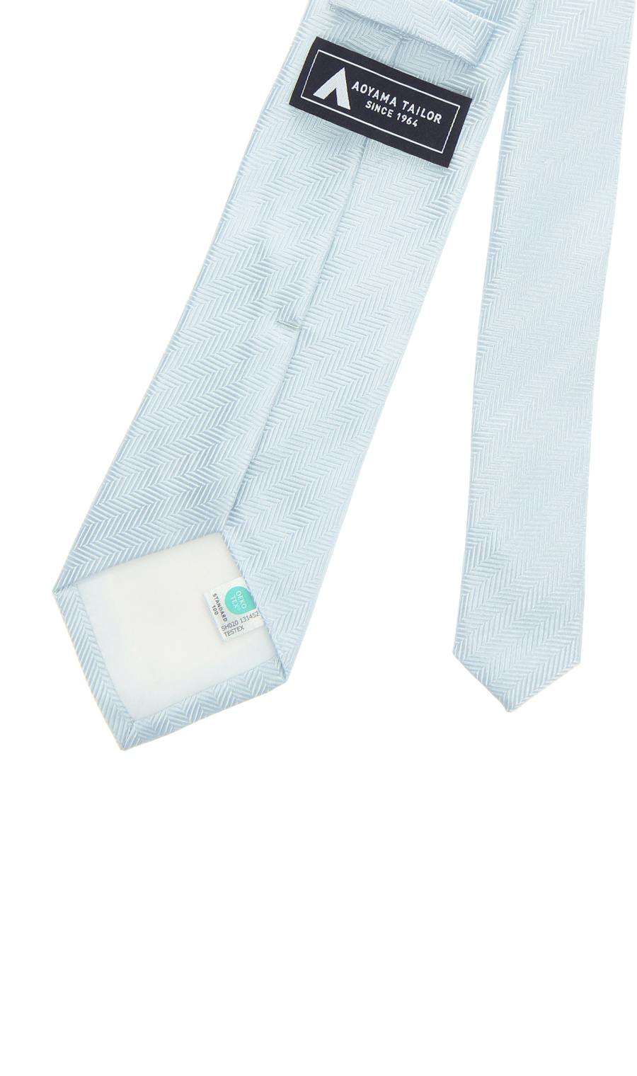 ■チーフ付きカラーフォーマルタイ【OEKO-TEX】 ブルー 0
