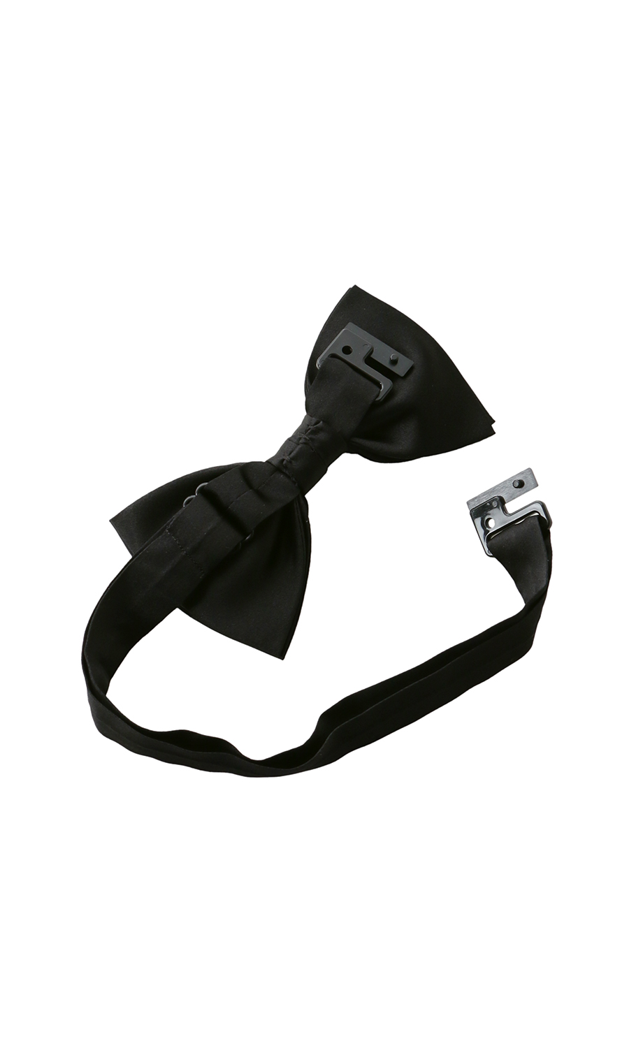 ■蝶ネクタイ&ポケットチーフ【シルク】 ブラック 0