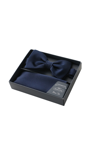 ■蝶ネクタイ&ポケットチーフ【シルク】