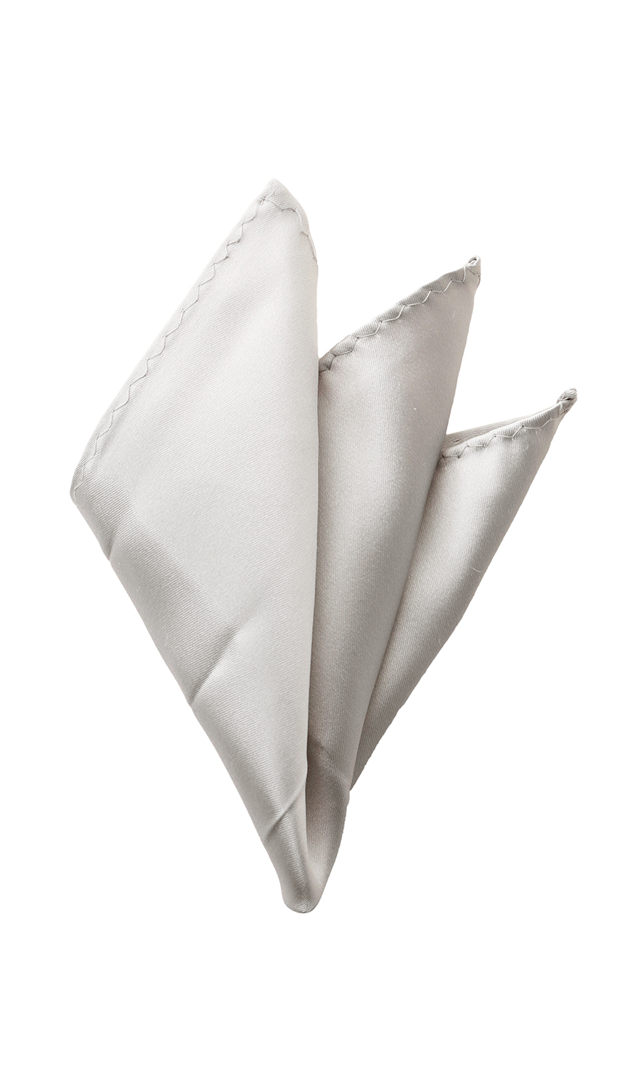 ■蝶ネクタイ&ポケットチーフ【シルク】 シルバー 0