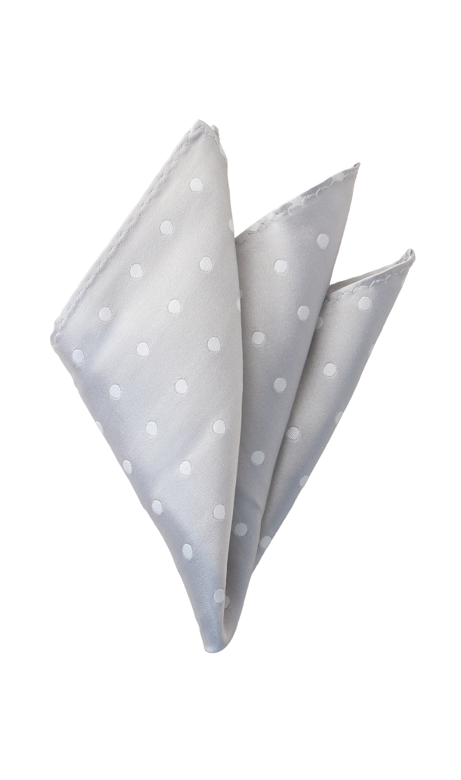 ■蝶ネクタイ&ポケットチーフ【シルク】 シルバー 3