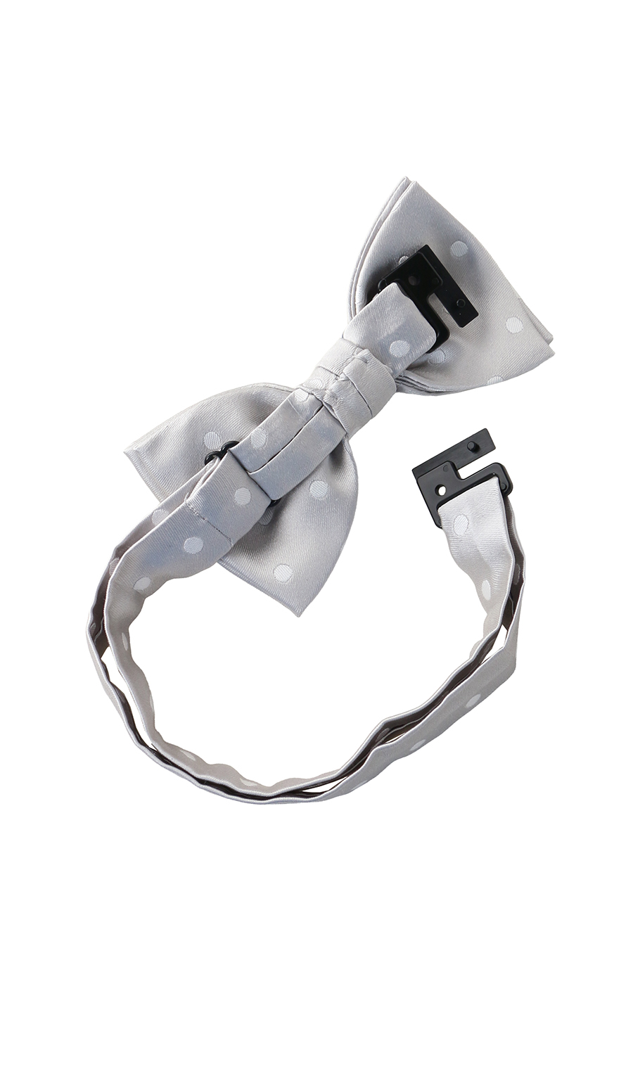 ■蝶ネクタイ&ポケットチーフ【シルク】 シルバー 3