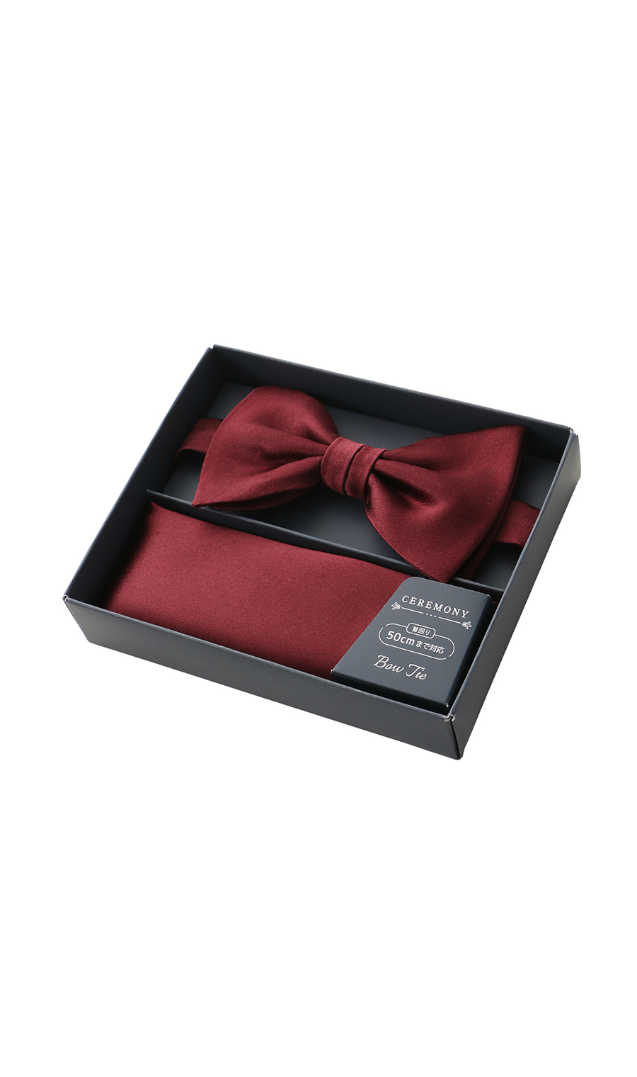 ■蝶ネクタイ&ポケットチーフ【シルク】 レッド 0