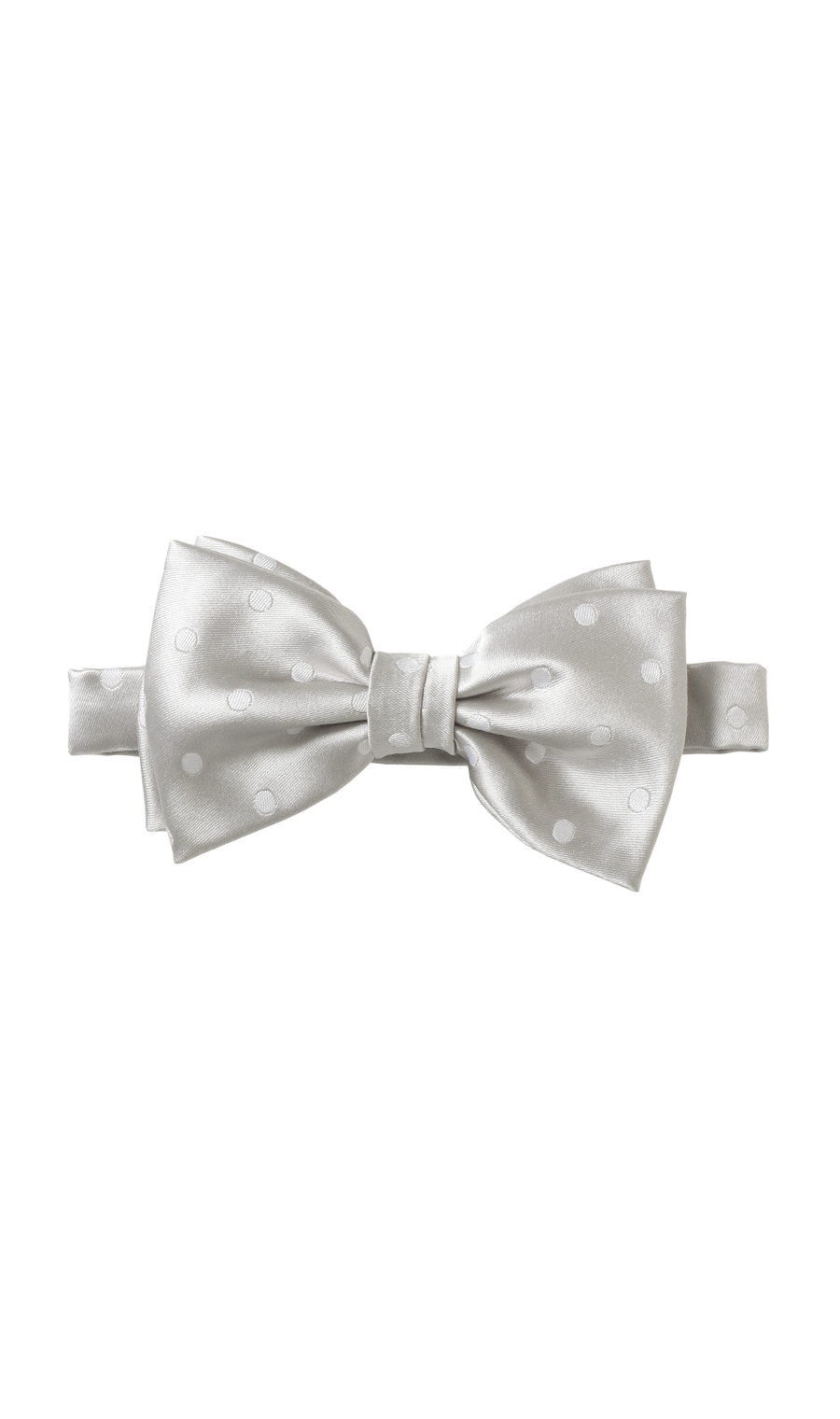 蝶ネクタイ&ポケットチーフ【シルク】 シルバー 3