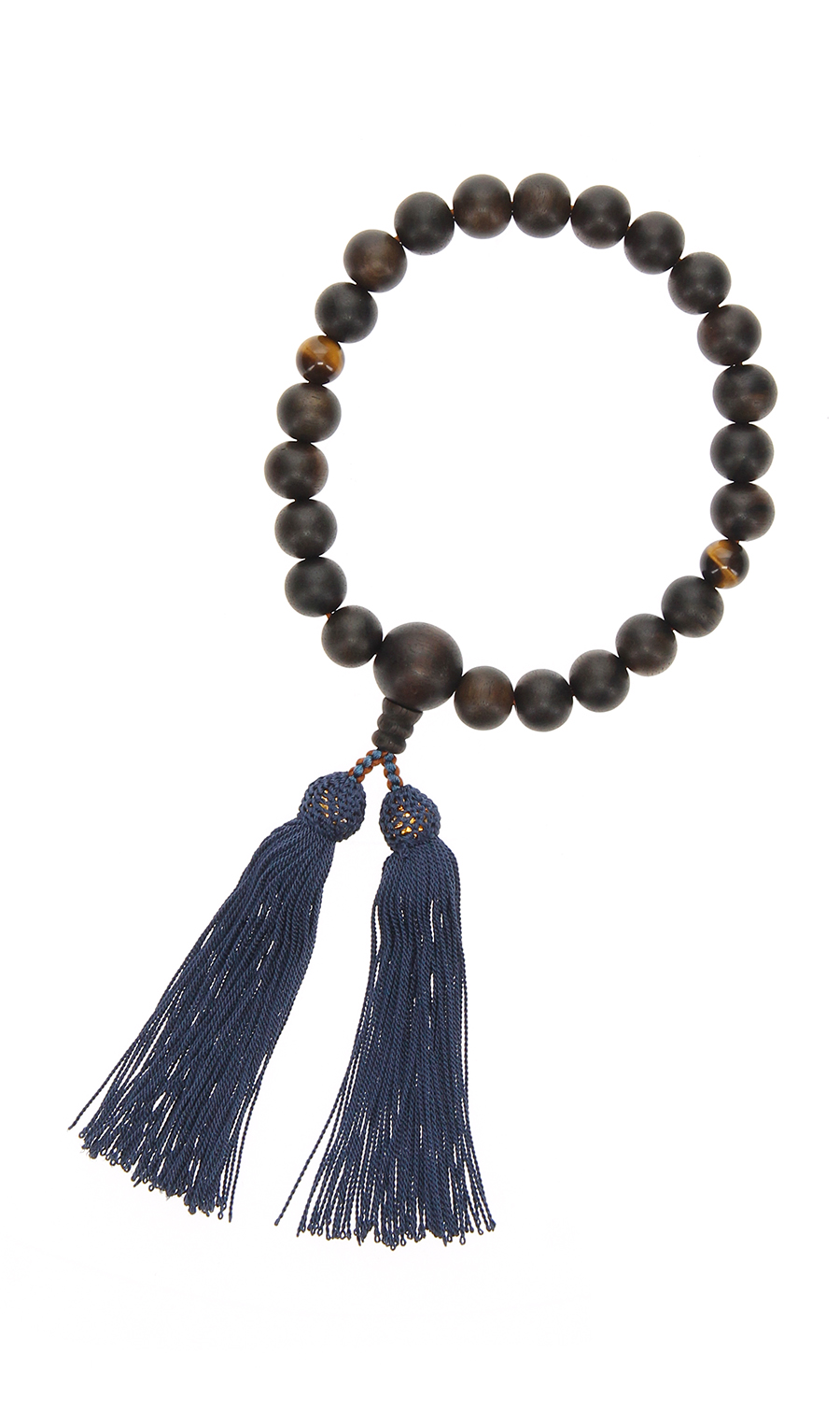 ■数珠【日本製】 ブラウン 0