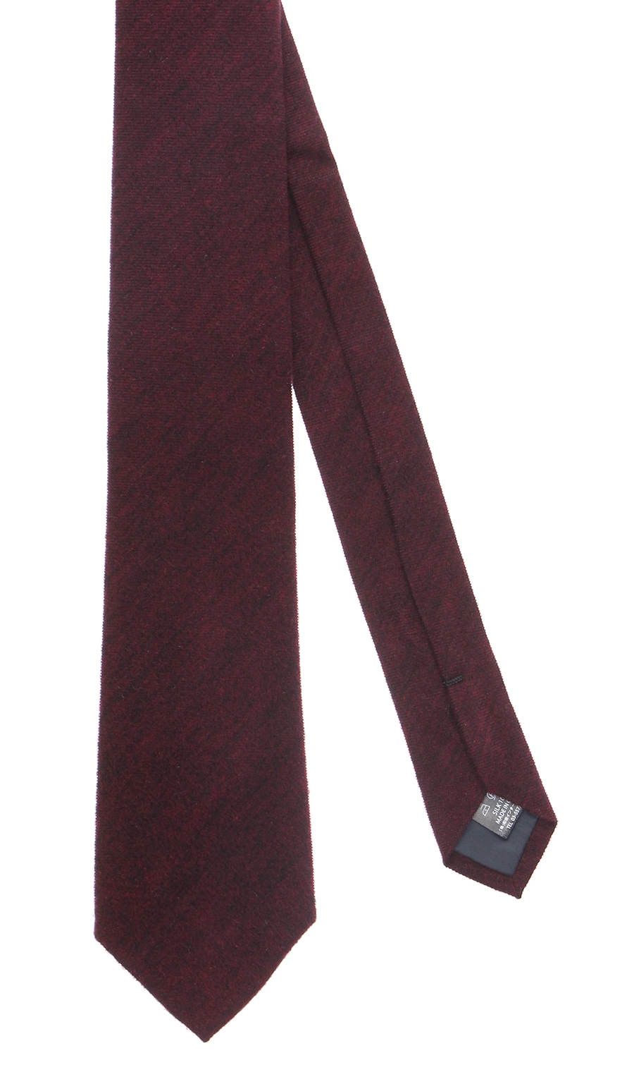 【訳アリ商品】レギュラータイ【BRUSHED UP SILK TIE】 ワイン 0