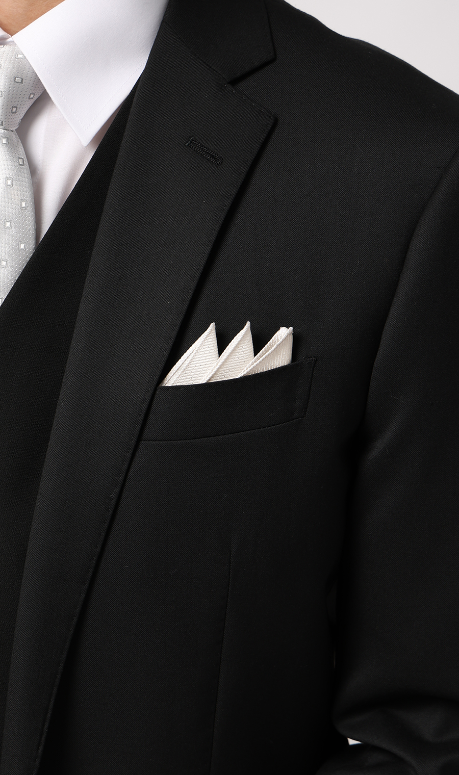 ポケットチーフ【シルク混】【ラメ入り】 ホワイト 0