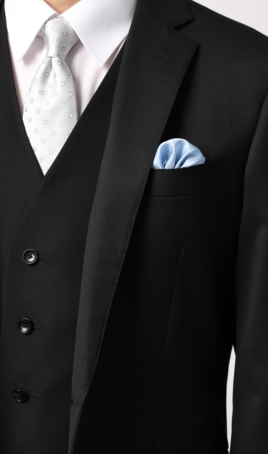 ポケットチーフ ブルー 0