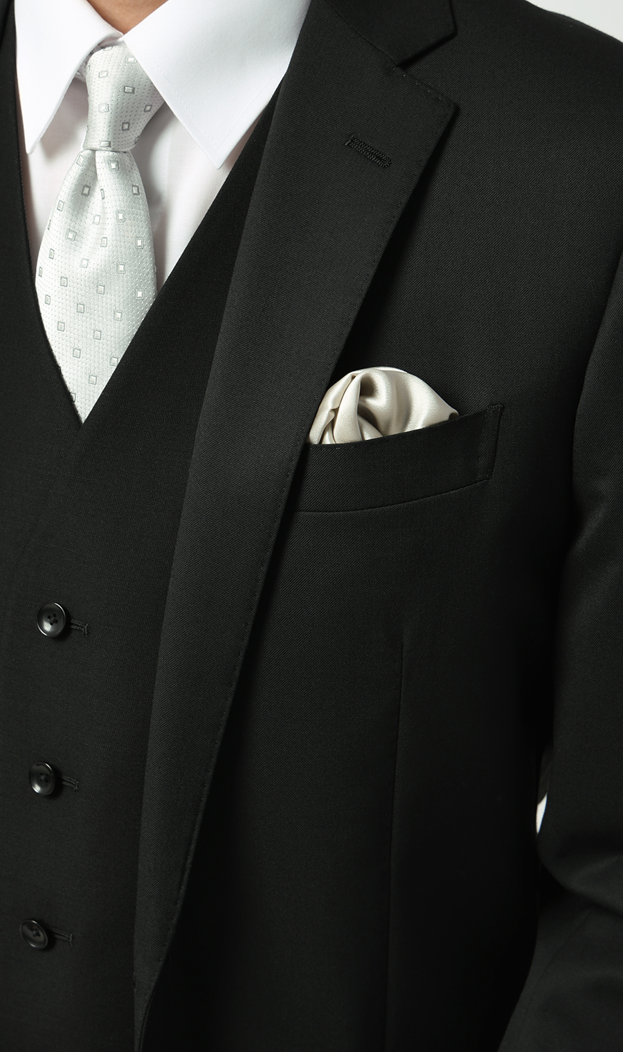 ポケットチーフ シルバー 0