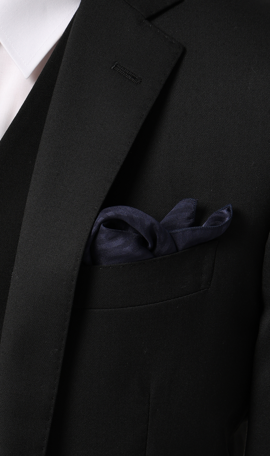 ポケットチーフ ネイビー 9